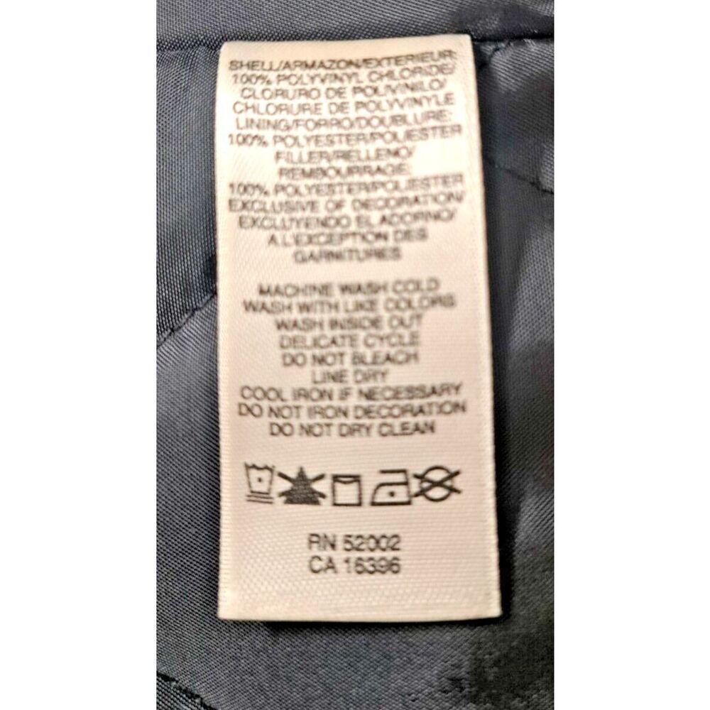 DKNY Jacket‎ Size Smalll Black Faux-Leather  Studded Moto Quilted Lining - Picture 11 of 11